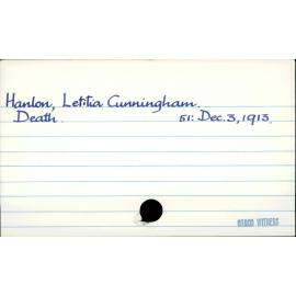 Hanlon, Letitia Cunningham