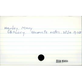 Hanley, Mary