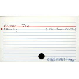Hannah, Jack