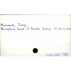 Hannah, Tony