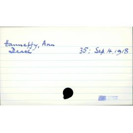 Hanneffy, Ann 