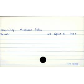 Hanning, Michael John