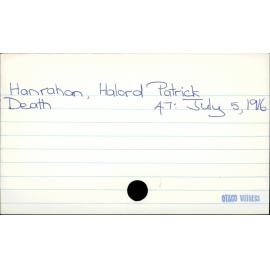 Hanrahan, Halord Patrick