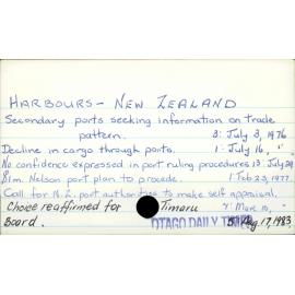 HARBOURS - NEW ZEALAND