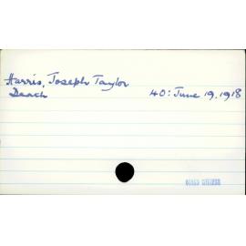 Harris, Joseph Taylor