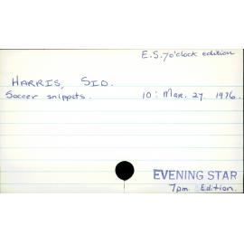 HARRIS, SID