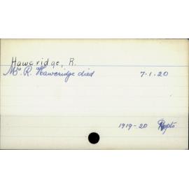 Hawcridge, R.