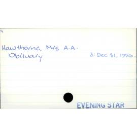 Hawthorne, Mrs A.A.