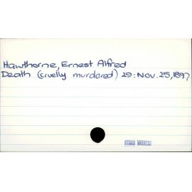 Hawthorne, Ernest Alfred