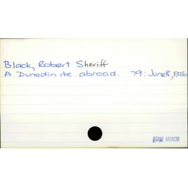 Black, Robert Sheriff 