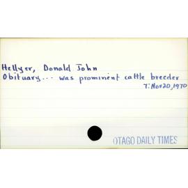 Hellyer, Donald John