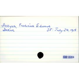 Hellyer, Frederick Edward