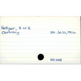 Hellyer, H.W.S.