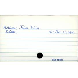 Hellyer, John Elias