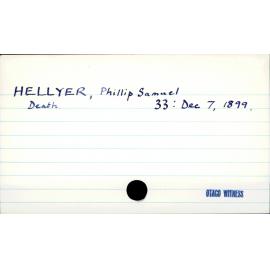 HELLYER, Phillip Samuel