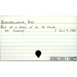 BLACKBOURNE, Rob
