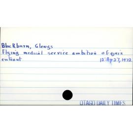 Blackburn, Glenys 