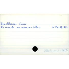 Blackburn, Joan 