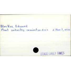 Blacker, Edward