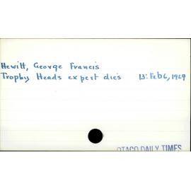 Hewitt, George Francis