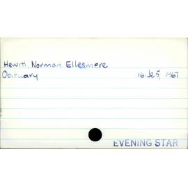 Hewitt, Norman Ellesmere