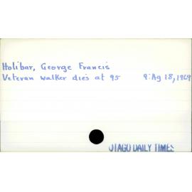 Holibar, George Francis