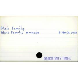 Blair Family 