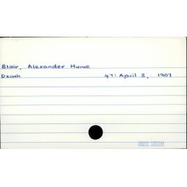 Blair, Alexander Hume 