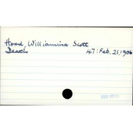 Hood, Williamina Scott