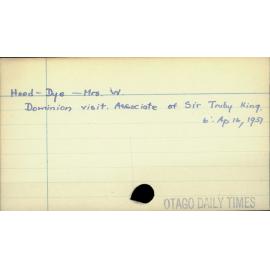 Hood - Dye - Mrs. W.