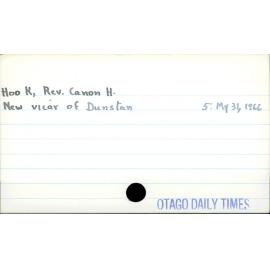Hook, Rev. Canon H.