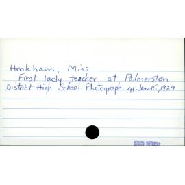 Hookham, Miss