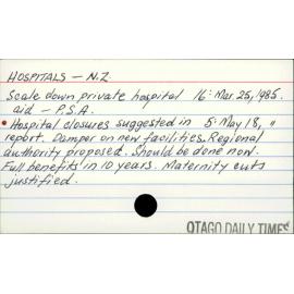 Hospitals - New Zealand