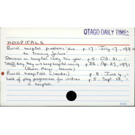 Hospitals - New Zealand