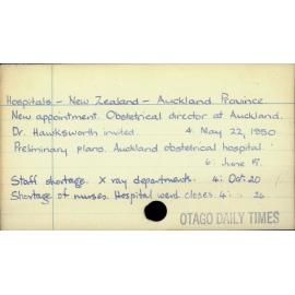 Hospitals - New Zealand - Auckland Province