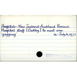 Hospitals - New Zealand - Auckland Province