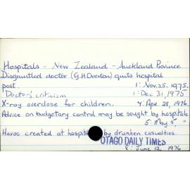 Hospitals - New Zealand - Auckland Province