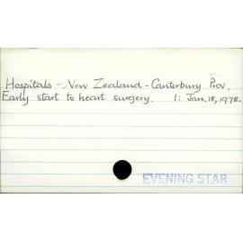 Hospitals - New Zealand - Canterbury Province