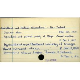 Agricultural and Pastoral Associations - New Zealand 
