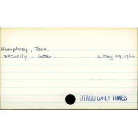 Humphrey, Jack