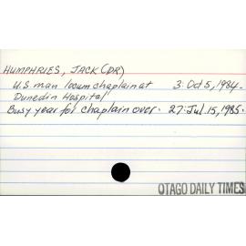 Humphries, Jack (Dr)