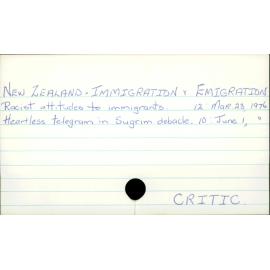 New Zealand - Immigration and emigration