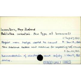 Inventors, New Zealand