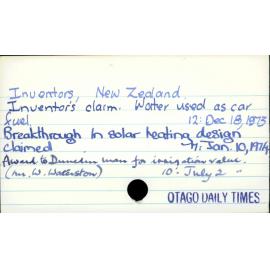 Inventors, New Zealand