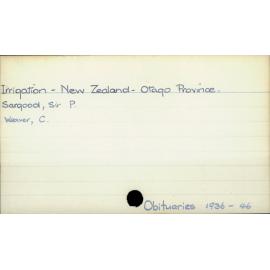 Irrigation - New Zealand - Otago Province