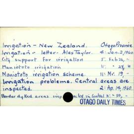  Irrigation - New Zealand. Otago Province