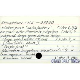Irrigation - New Zealand - Otago Province