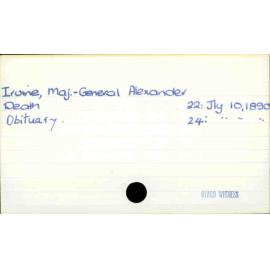 Irvine, Maj. - General Alexander