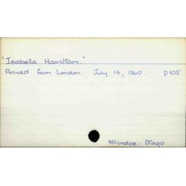 "Isabella Hamilton"