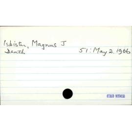 Isbister, Magnus J